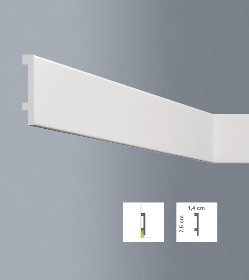 Plintă decorativă din polimer dur L7514