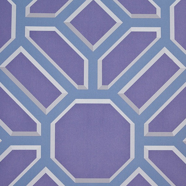 Tapet geometric indigo 321004