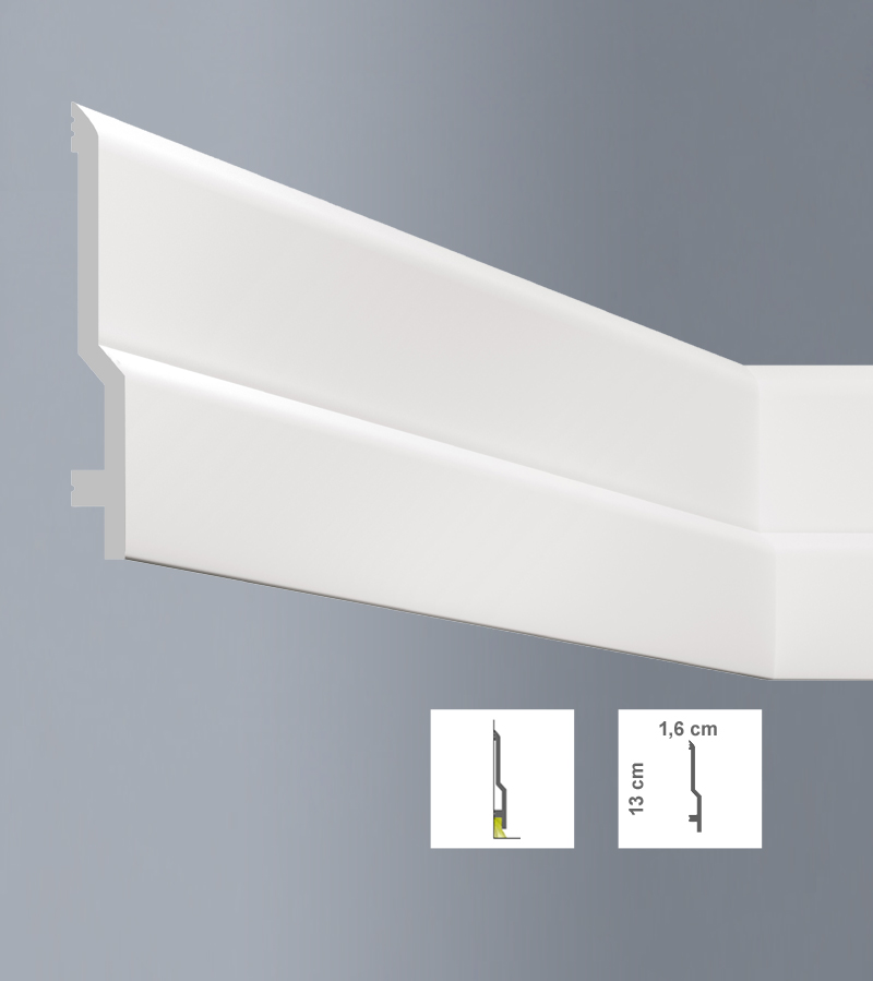 Plinta decorativă din polimer dur L13016