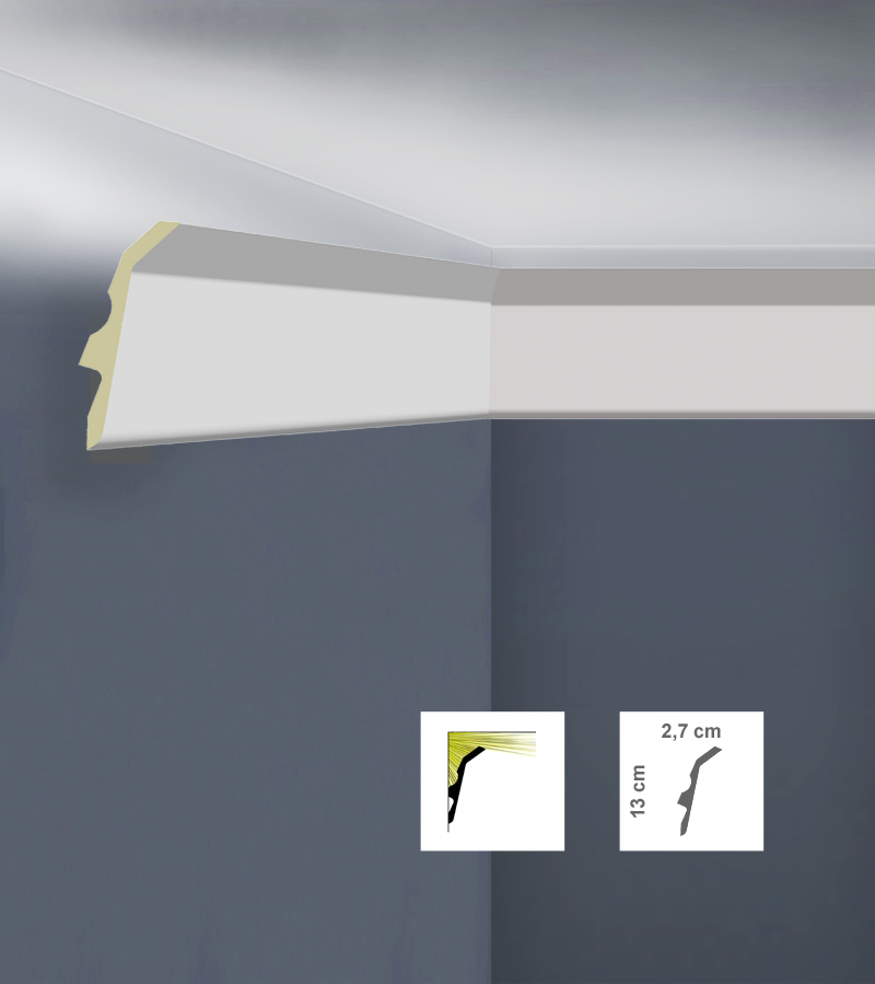 Cornisă decorativă tavan din poliuretan C3130L