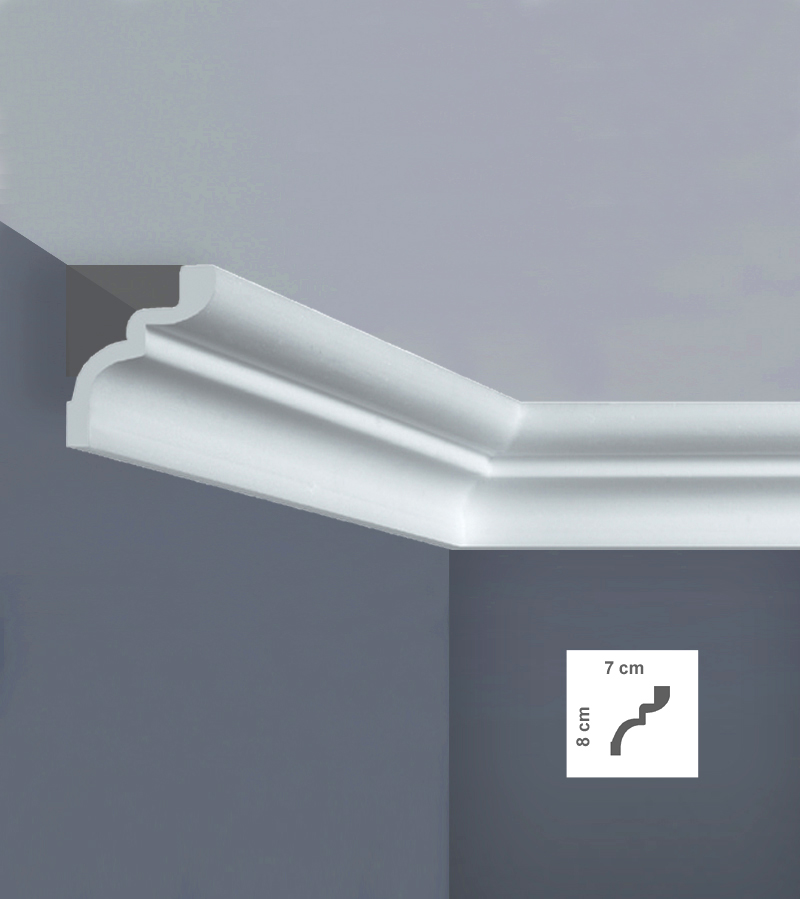 Cornișă decorativă din polistiren tavan I886