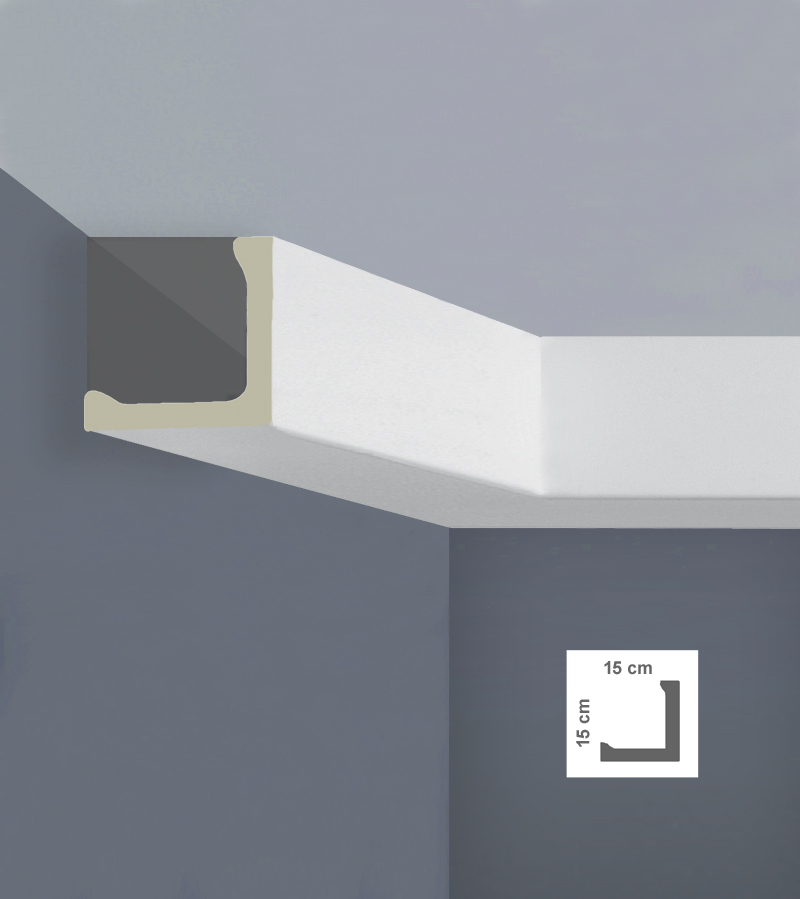 Profil decorativ pentru tavan poliuretan LED C3226