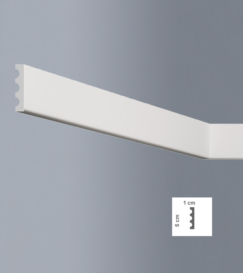 Plintă decorativă din polimer dur L5010