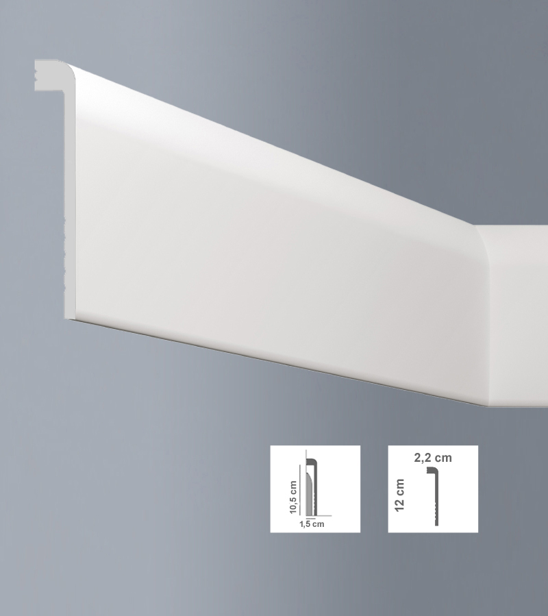 Plintă decorativă din polimer dur L12022