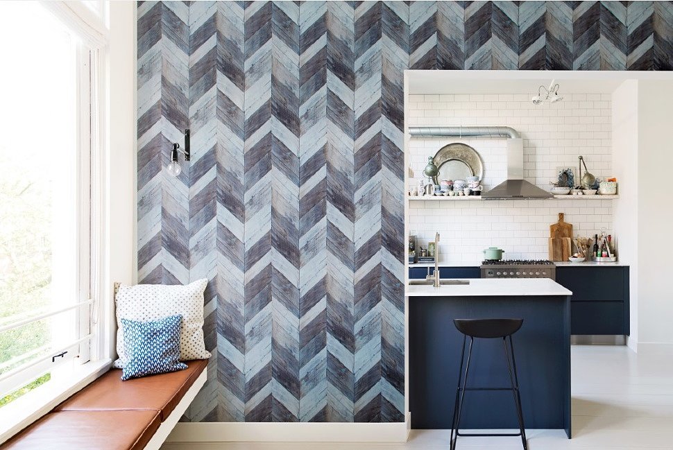 Tapet decorativ cu model chevron 217992