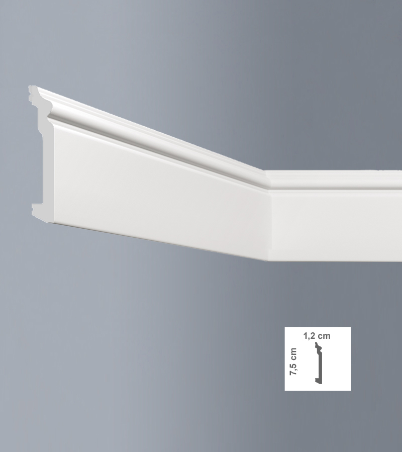 Plintă decorativă din polimer dur L7512