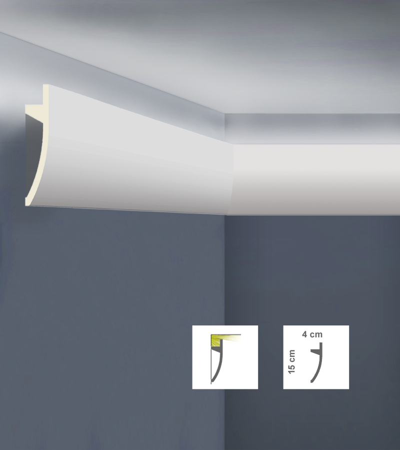 Cornisă decorativă tavan poliuretan LED C3150L