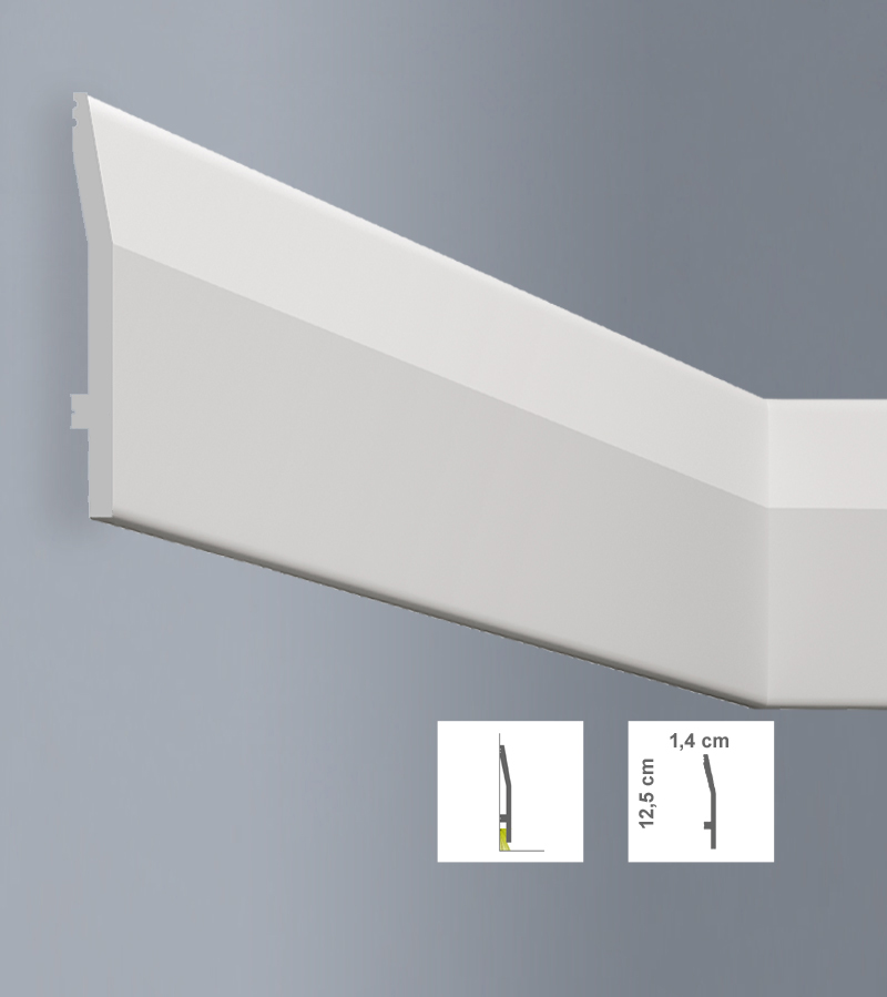 Plintă decorativă din polimer dur L12514 - NL125