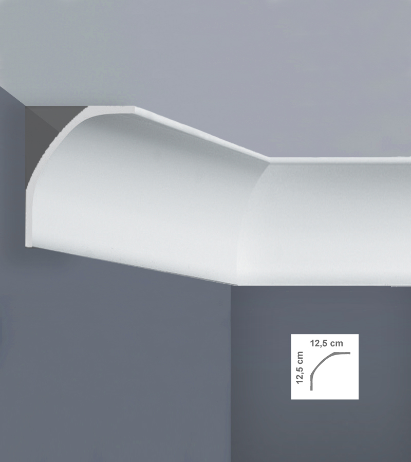 Cornisa decorativă tavan din polimer dur L125125