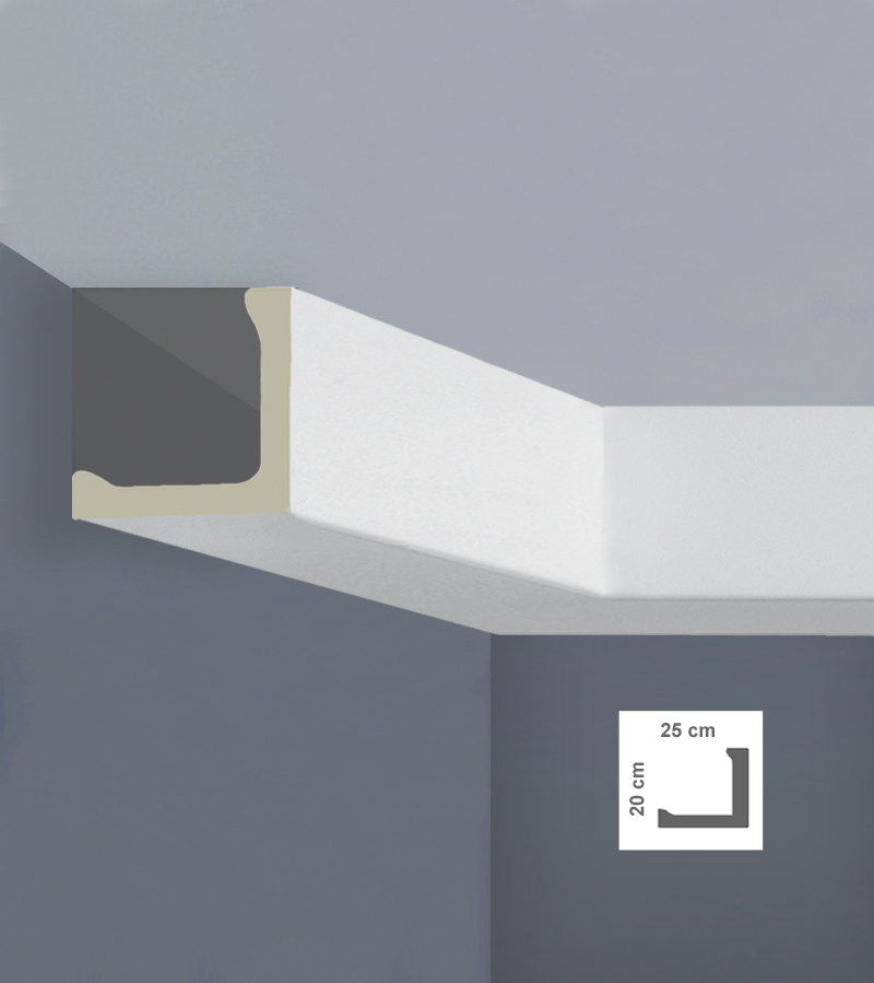 Profile decorativ tavan poliuretan LED C3228 