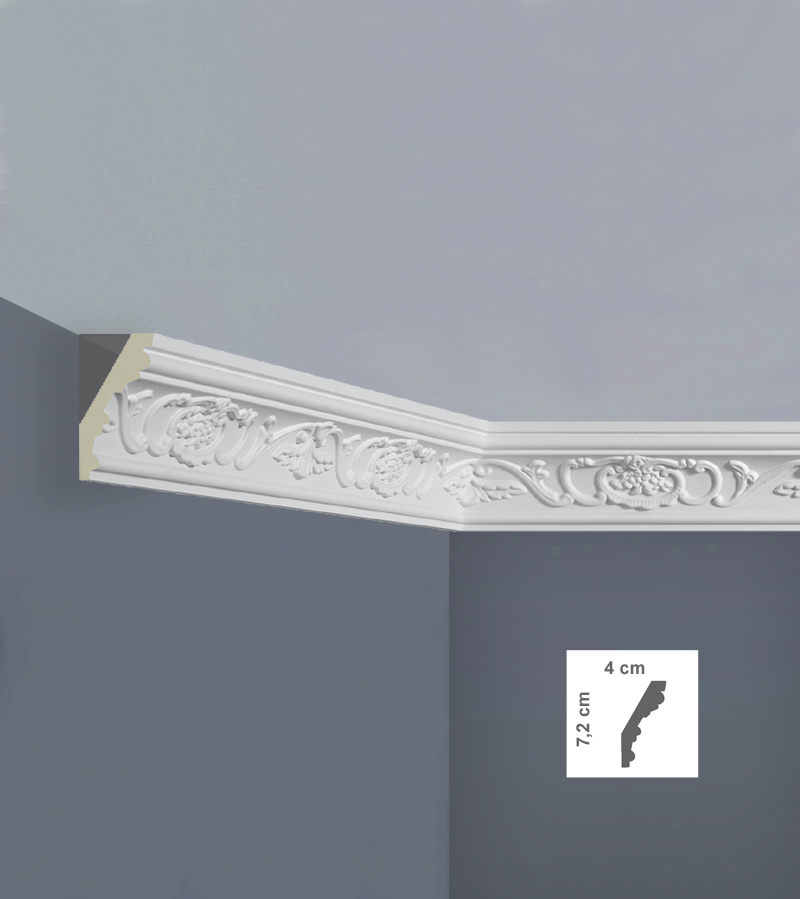 Cornisă decorativă din poliuretan C3009