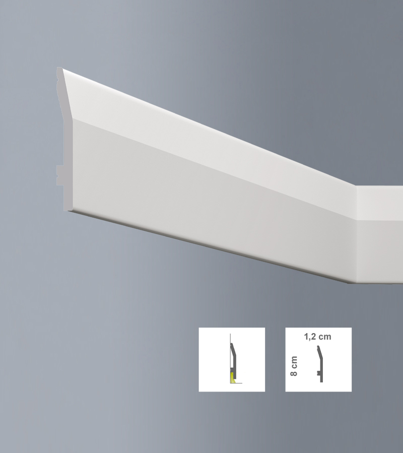 Plinta decorativă din polimer dur L8012 - NF80