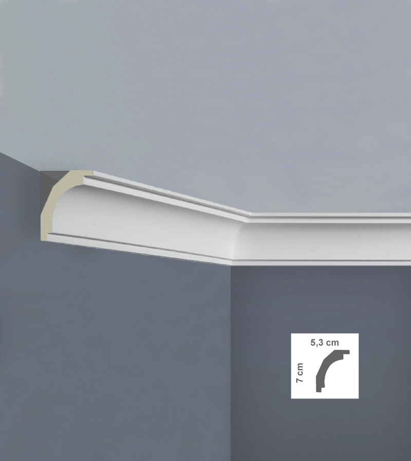 Baghetă decorativă tavan din poliuretan C3016