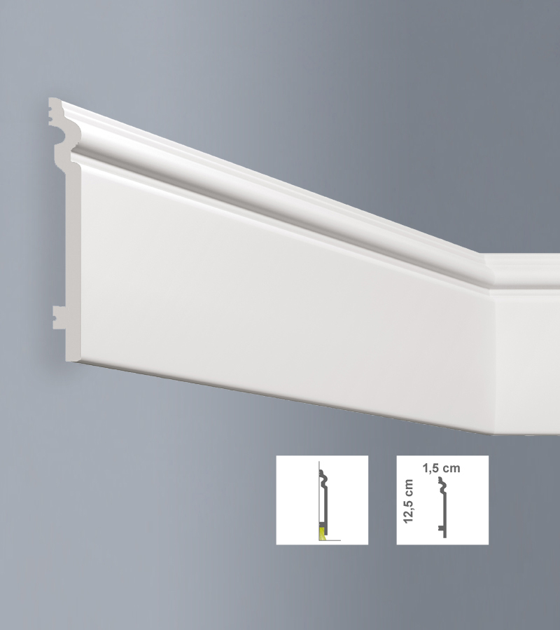 Plintă decorativă din polimer dur L12515 - NF125