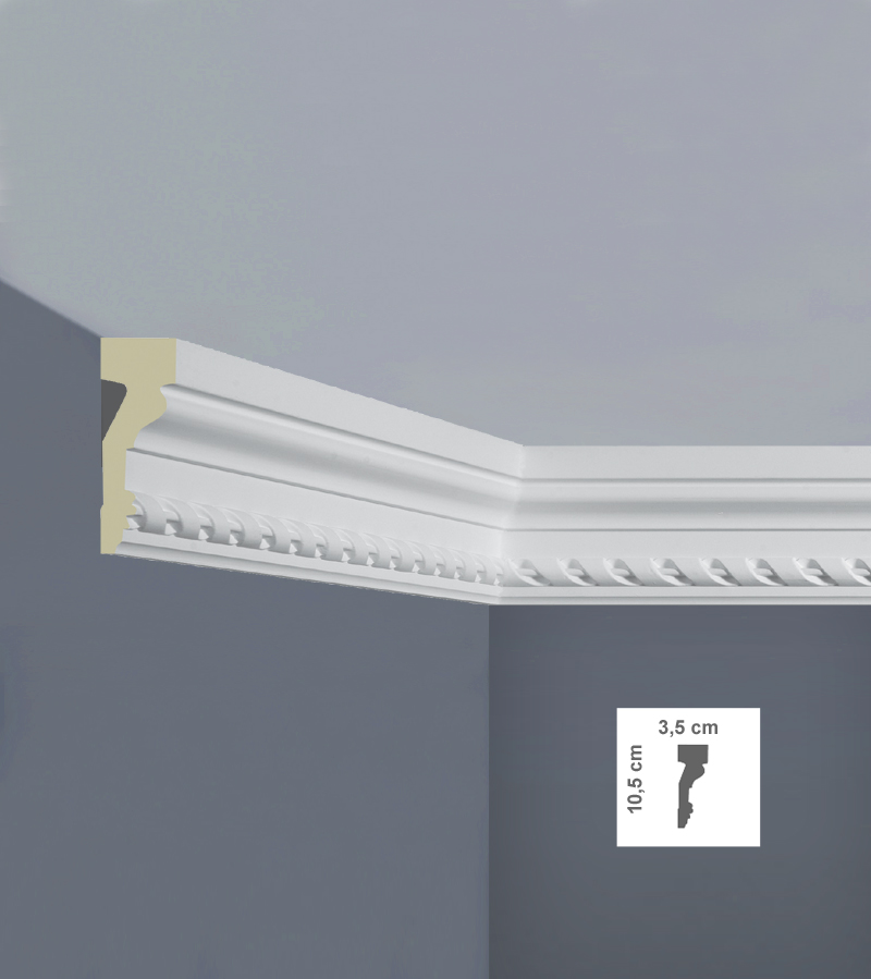 Cornisă decorativă tavan poliuretan C3001