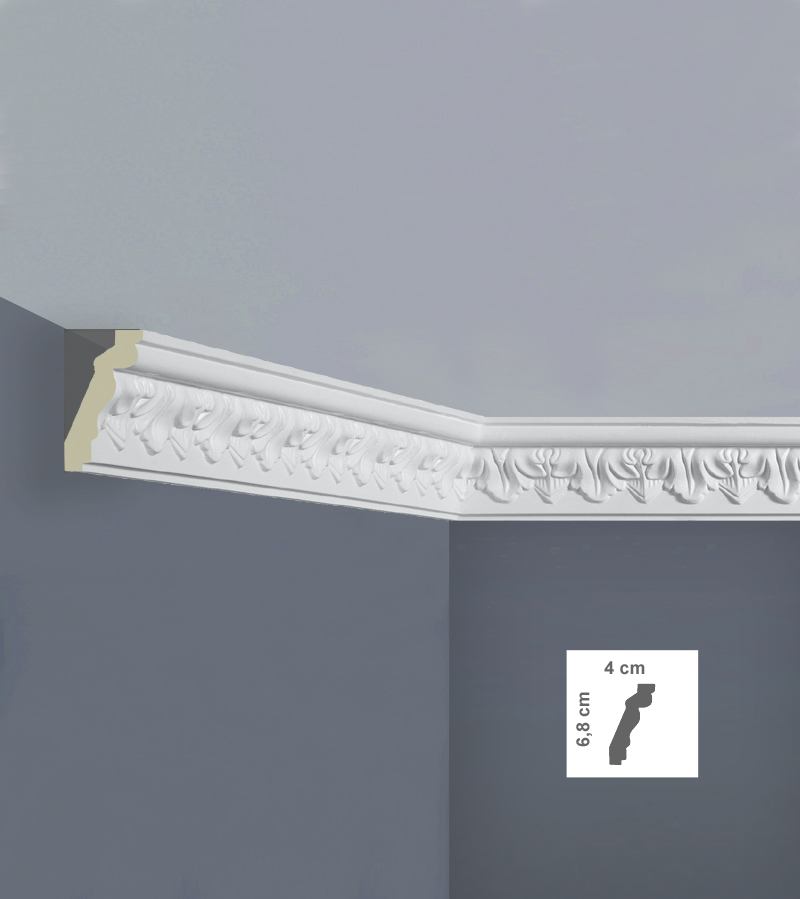 Cornisa decorativă poliuretan C3008