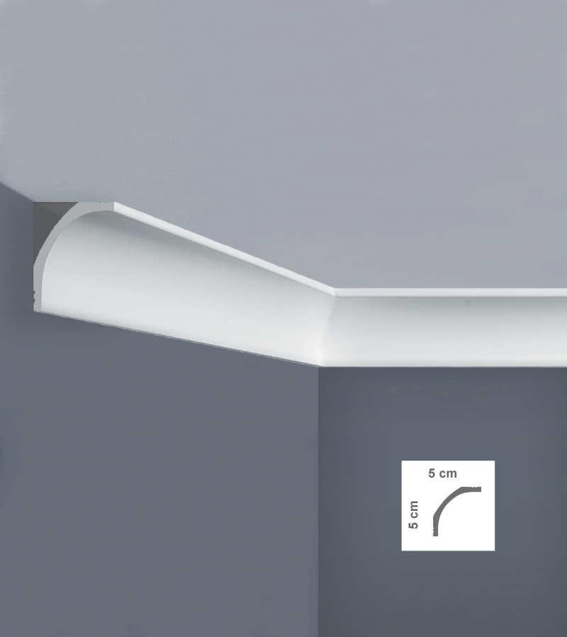 Cornisă decorativă tavan 5x5 cm