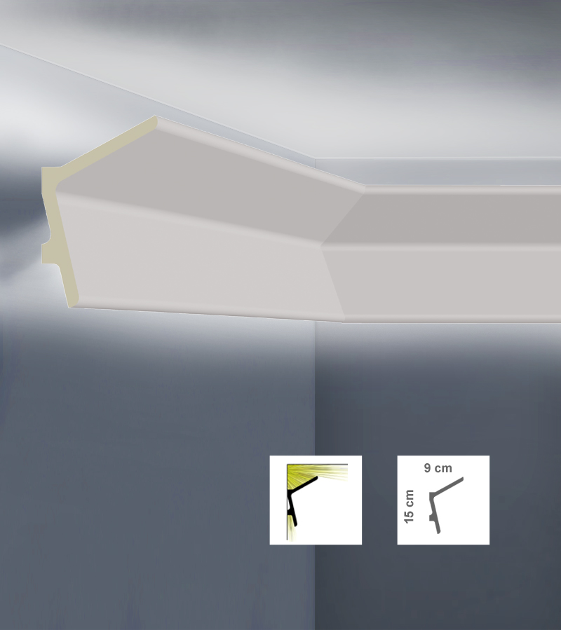 Cornisa decorativă tavan poliuretan LED C3151L