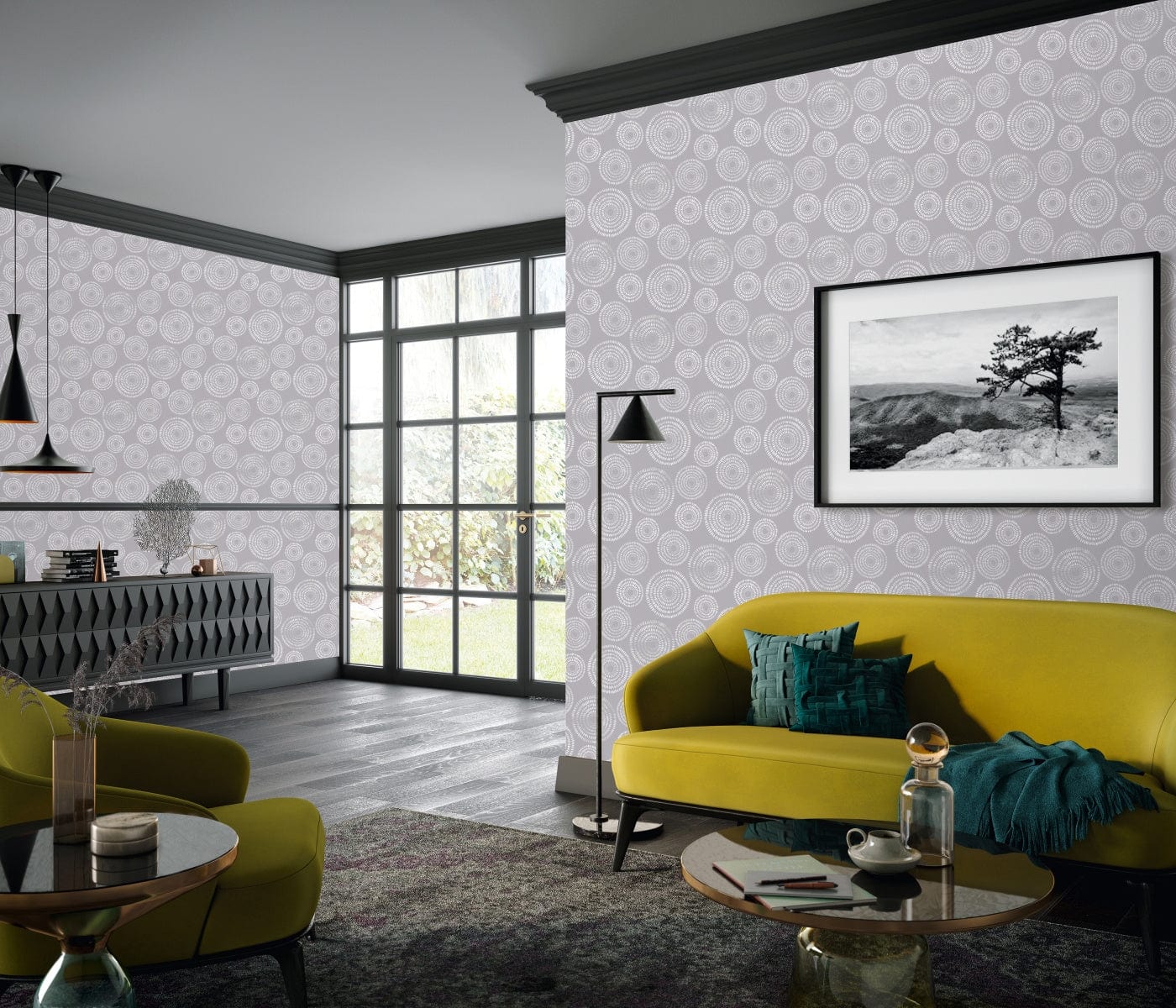 Tapet decorativ cu cercuri