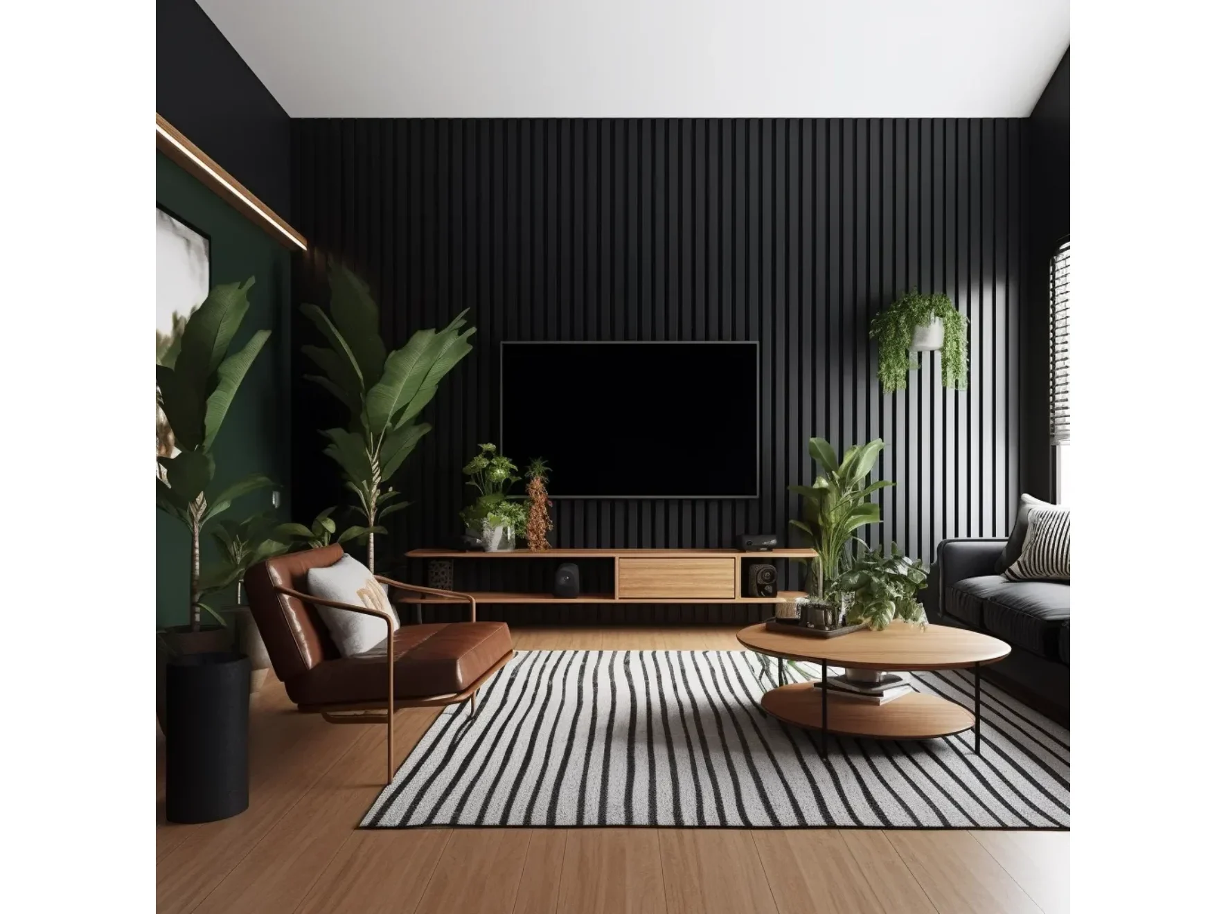 Panou decorativ riflat din polimer dur LARGO