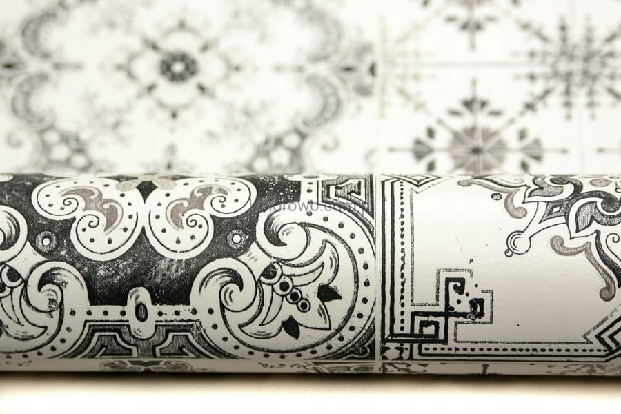 Tapet imitatie plăci ceramice decorative vintage J95609