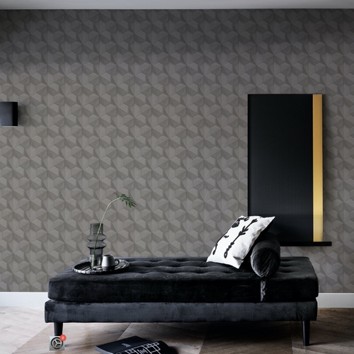 Tapet geometric gri 220373
