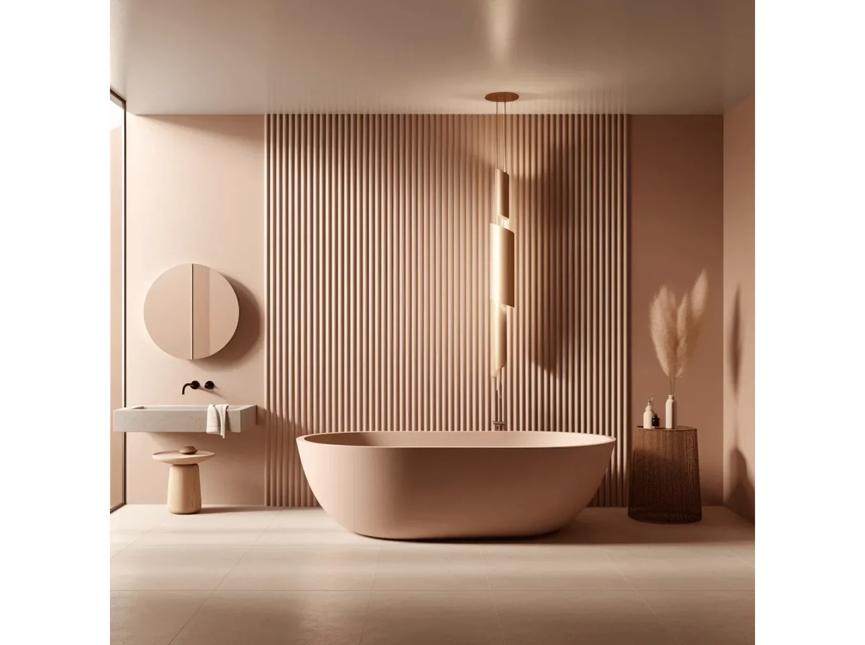 Panou decorativ riflat din polimer dur, vopsibil, WP001 DUNA