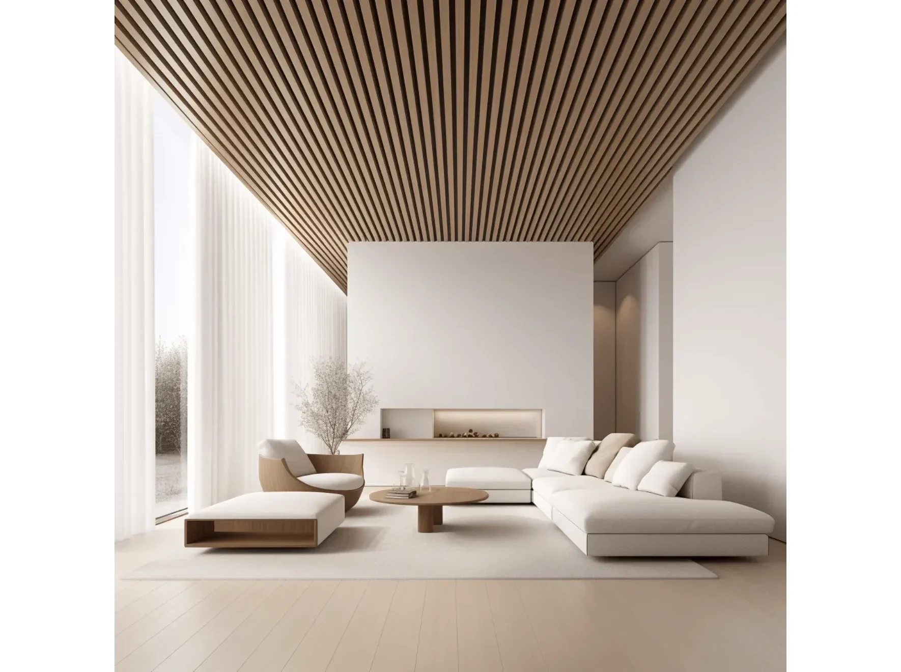 Panou decorativ riflat din polimer dur LARGO