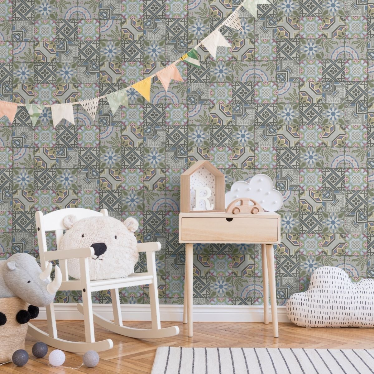 Tapet design patchwork 526301