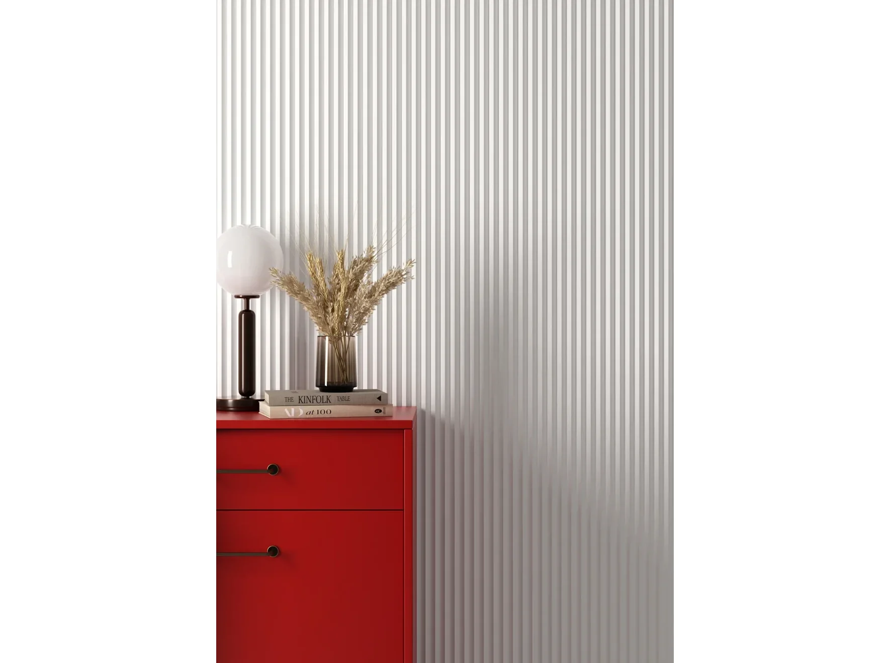 Panou decorativ riflat din polimer dur, vopsibil, WPO03 VIVID