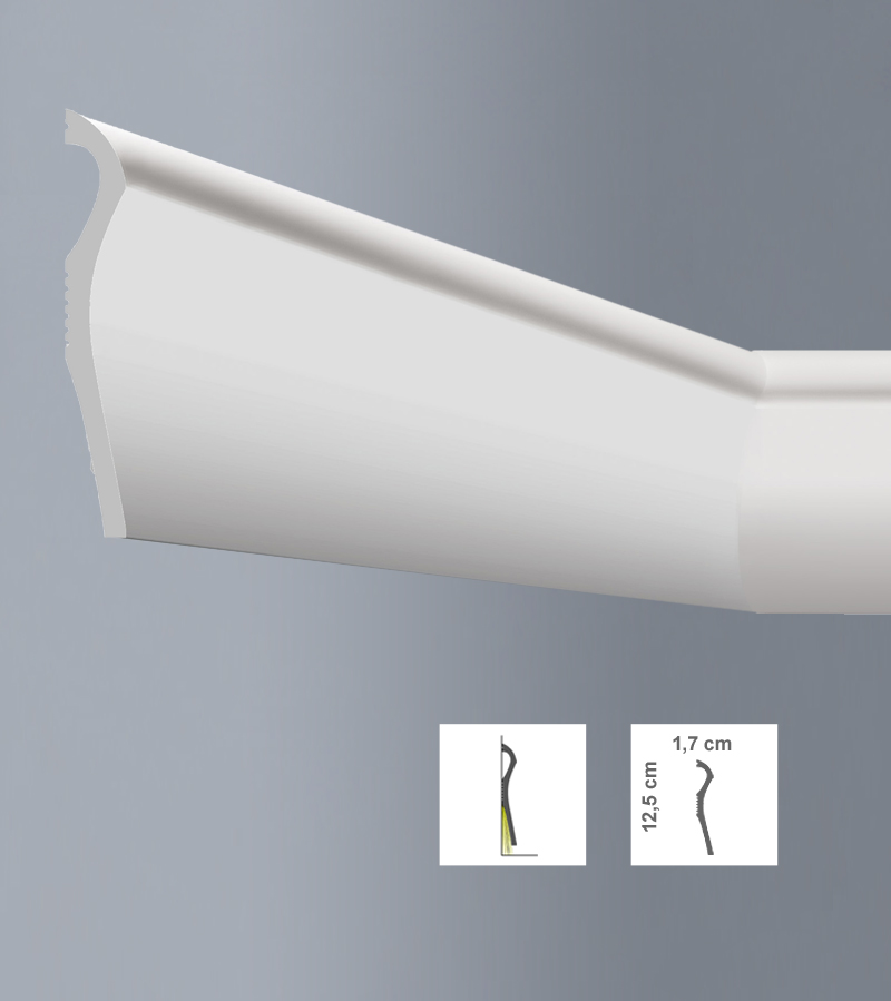 Plinta decorativă din polimer dur L12517