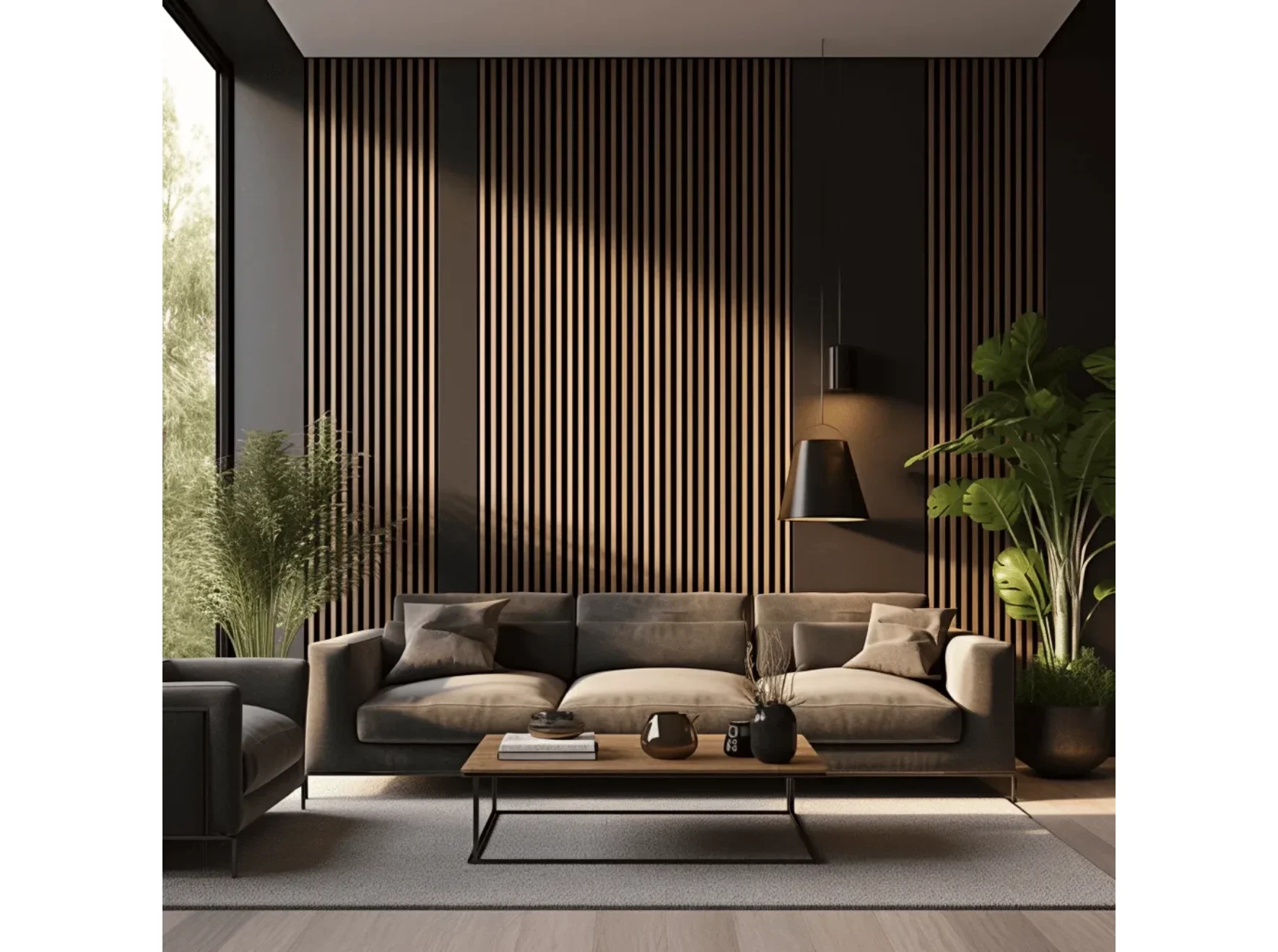 Panou decorativ riflat din polimer dur STRETTO