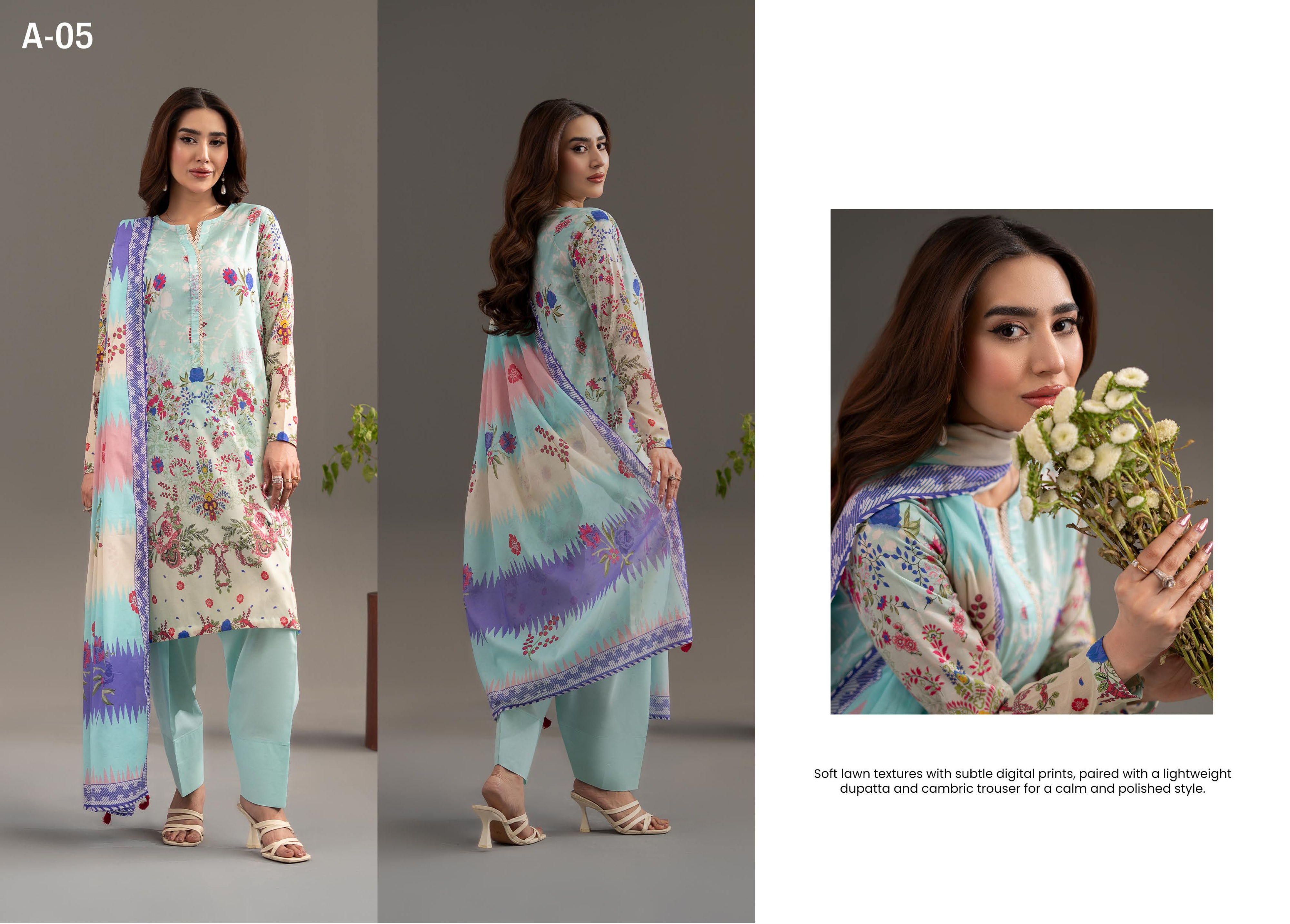 Selin Printed Lawn Suit