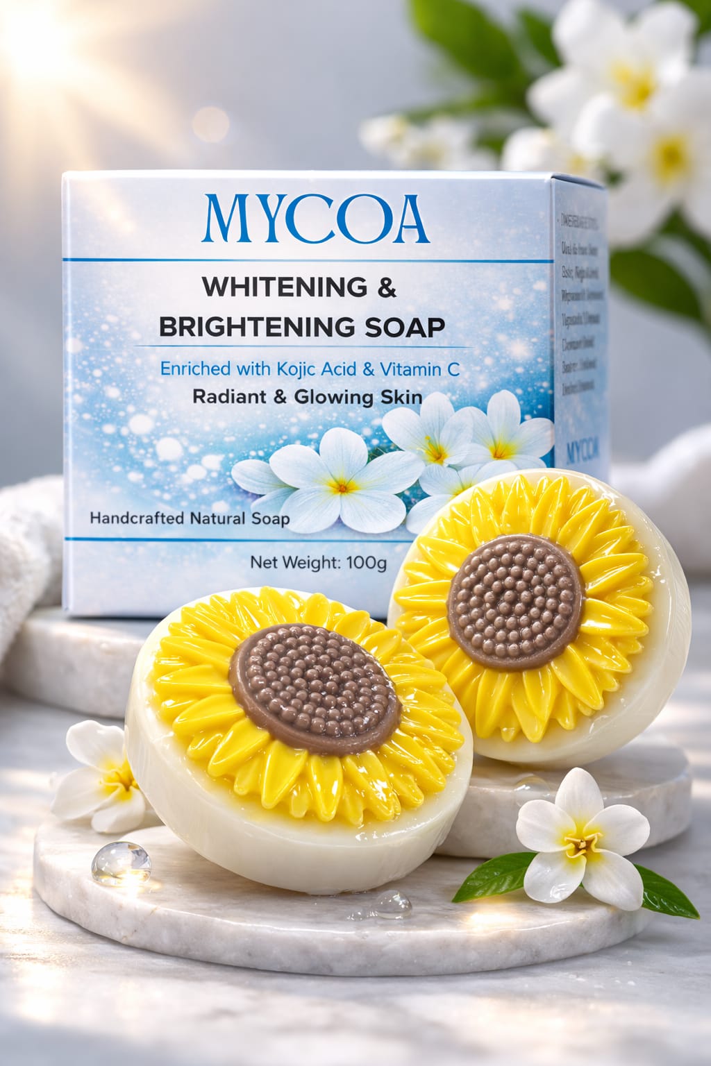 MYCOA Whitening & Brightening Soap – Glow | Even Tone | Radiant Skin 🌟 Reveal Your Natural Glow!