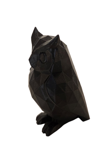 Lowpoly uil – 3D geprint beeldje