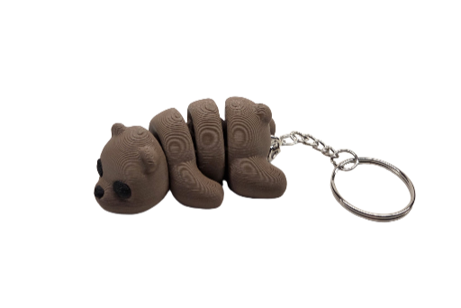 Flexi beer – beweegbaar 3D-geprint figuur / sleutelhanger