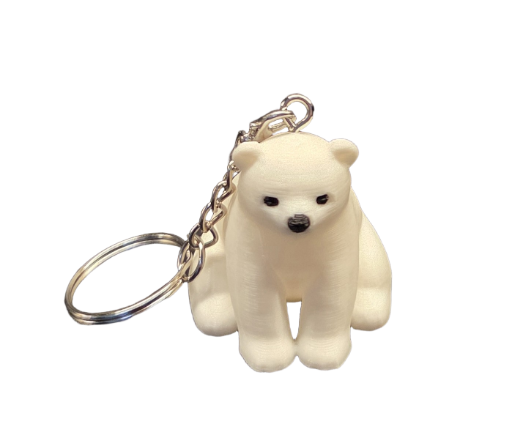 Ijsbeer sleutelhanger – schattig 3D geprint figuurtje