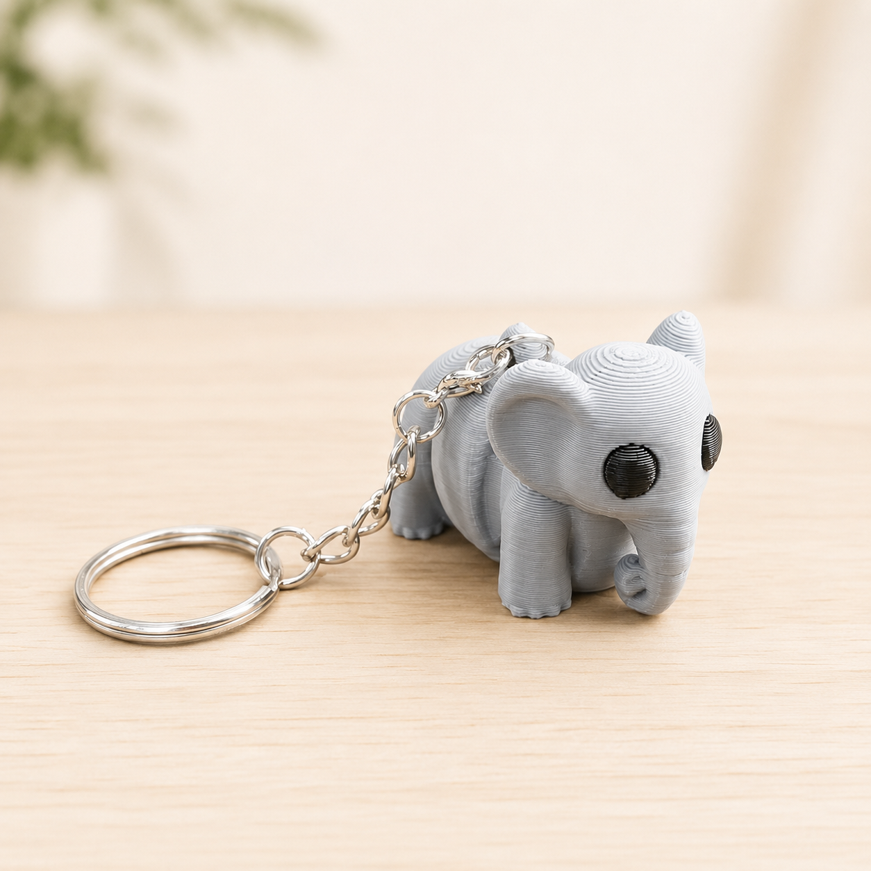 Flexi olifant – beweegbaar 3D-geprint figuur / sleutelhanger