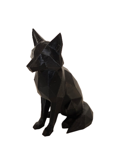 Lowpoly vos – 3D geprint beeldje