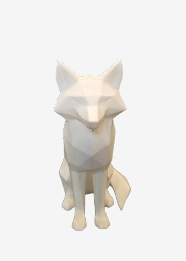 Lowpoly vos – 3D geprint beeldje