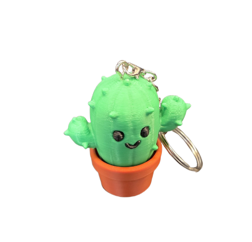 Cactus sleutelhanger – schattig 3D geprint figuurtje