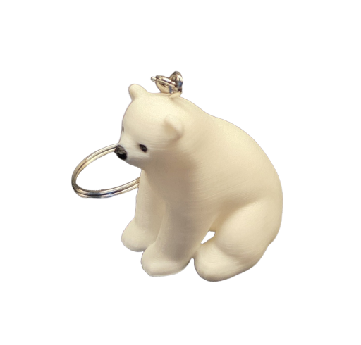 Ijsbeer sleutelhanger – schattig 3D geprint figuurtje