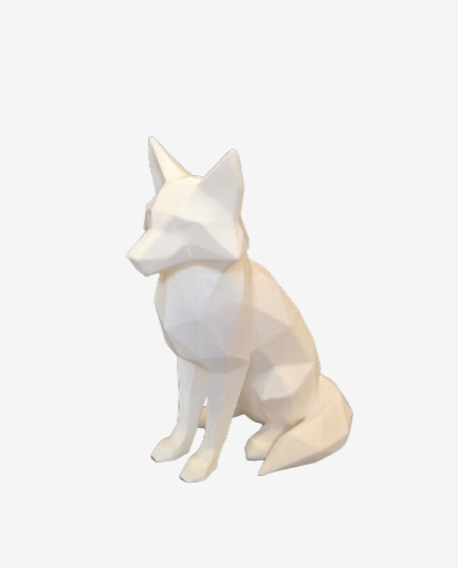 Lowpoly vos – 3D geprint beeldje