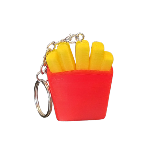 Friet sleutelhanger – schattig 3D geprint figuurtje