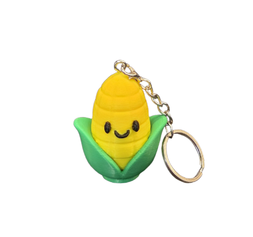 Maïs sleutelhanger – schattig 3D geprint figuurtje