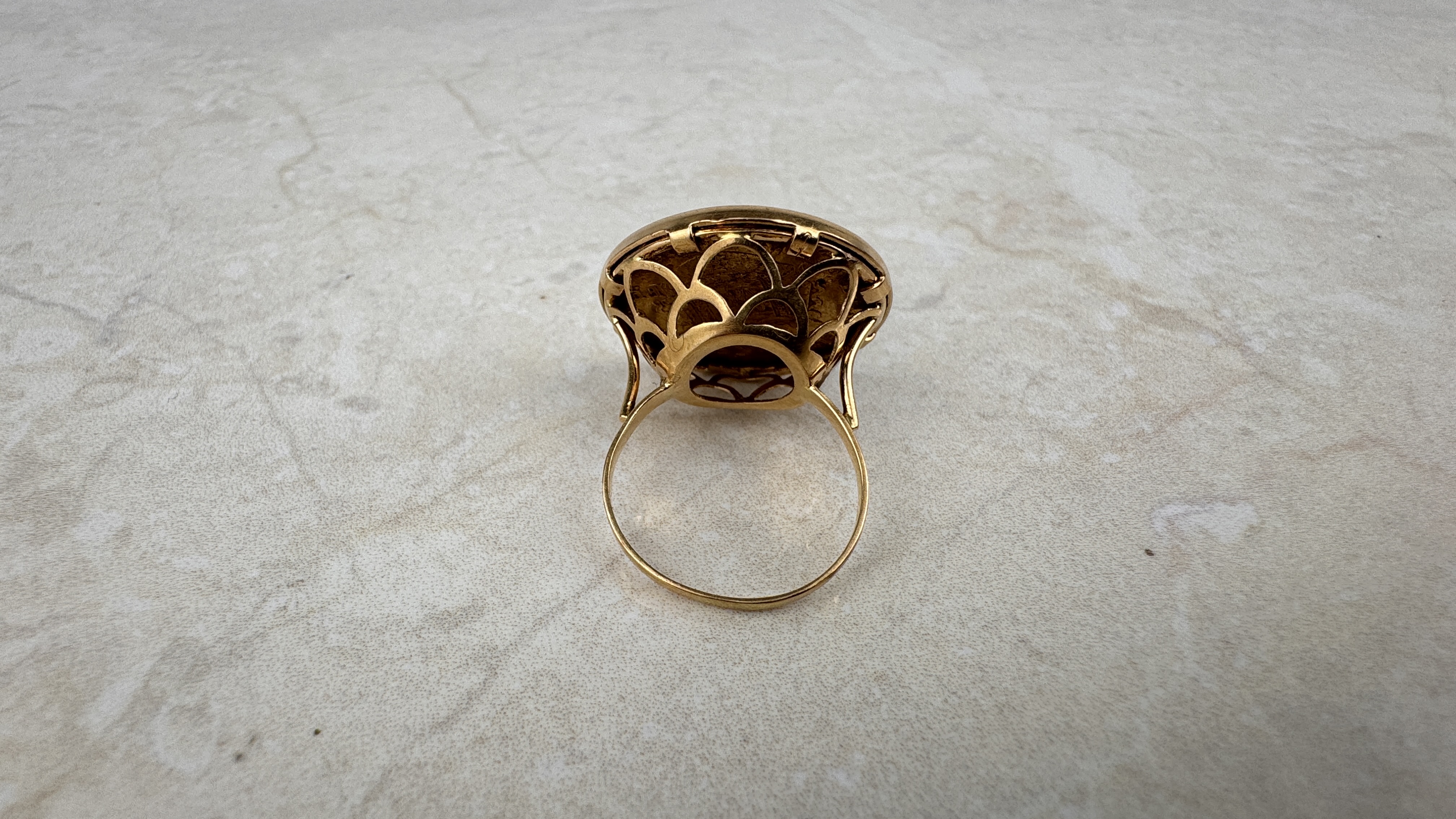 Lote 70- LOUIS D'OR NAPOLEON III 1862 anillo con moneda de 20 francos 800/900 eur