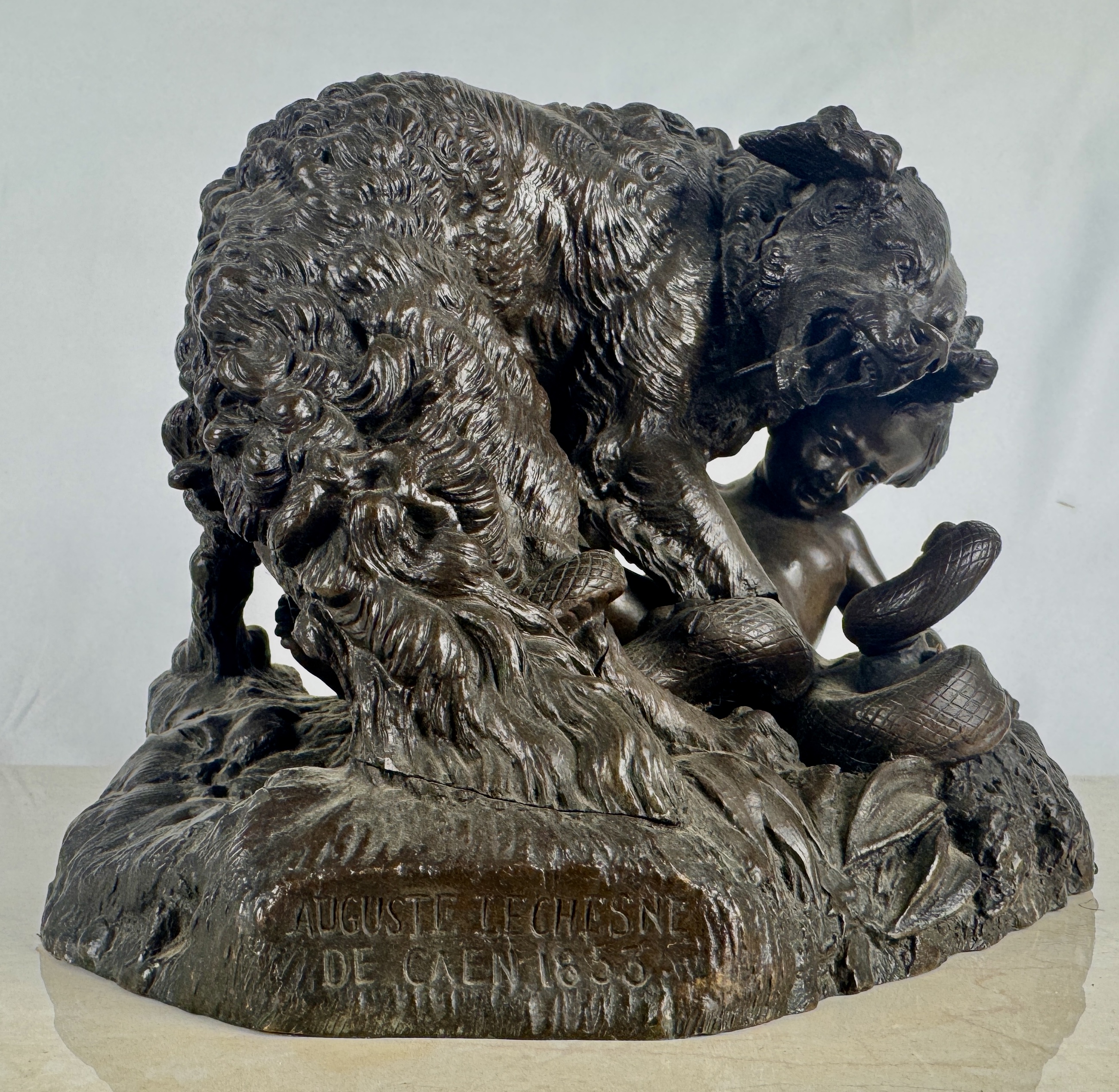 Lote 156- LECHESNE Auguste (1815/1868)- Preciosa pareja de grupos escultoricos en bronce. 2500eur.