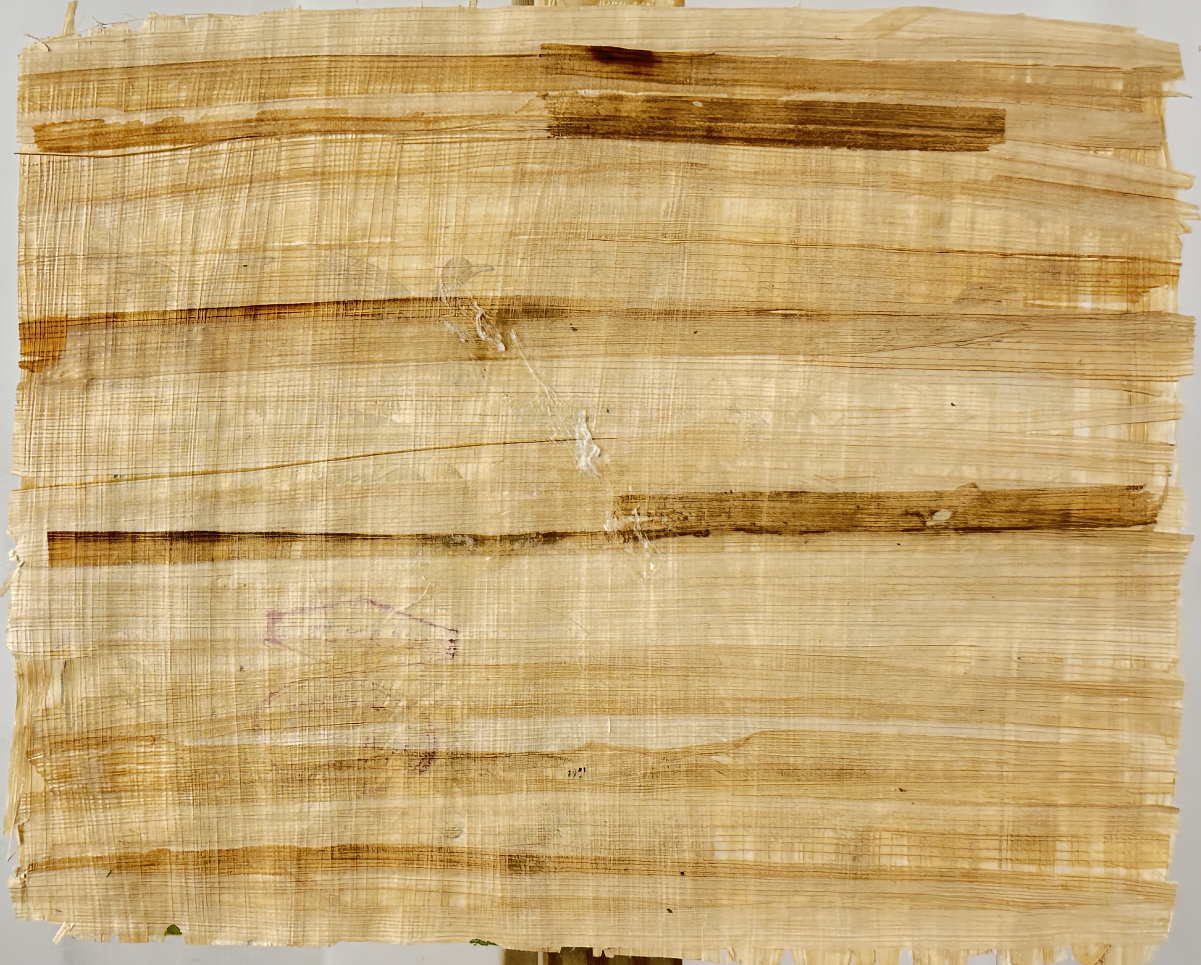 LOTE 24-  Conjunto de 5 Papiros modernos / Conjunto de cinco obras en pigmento sobre papiro moderno. Precio de salida 30/40 eur.