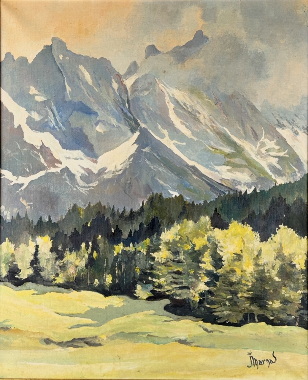LOTE 21- J.MARNAS " Paisaje Alpino" Precio de salida 150/200 eur.