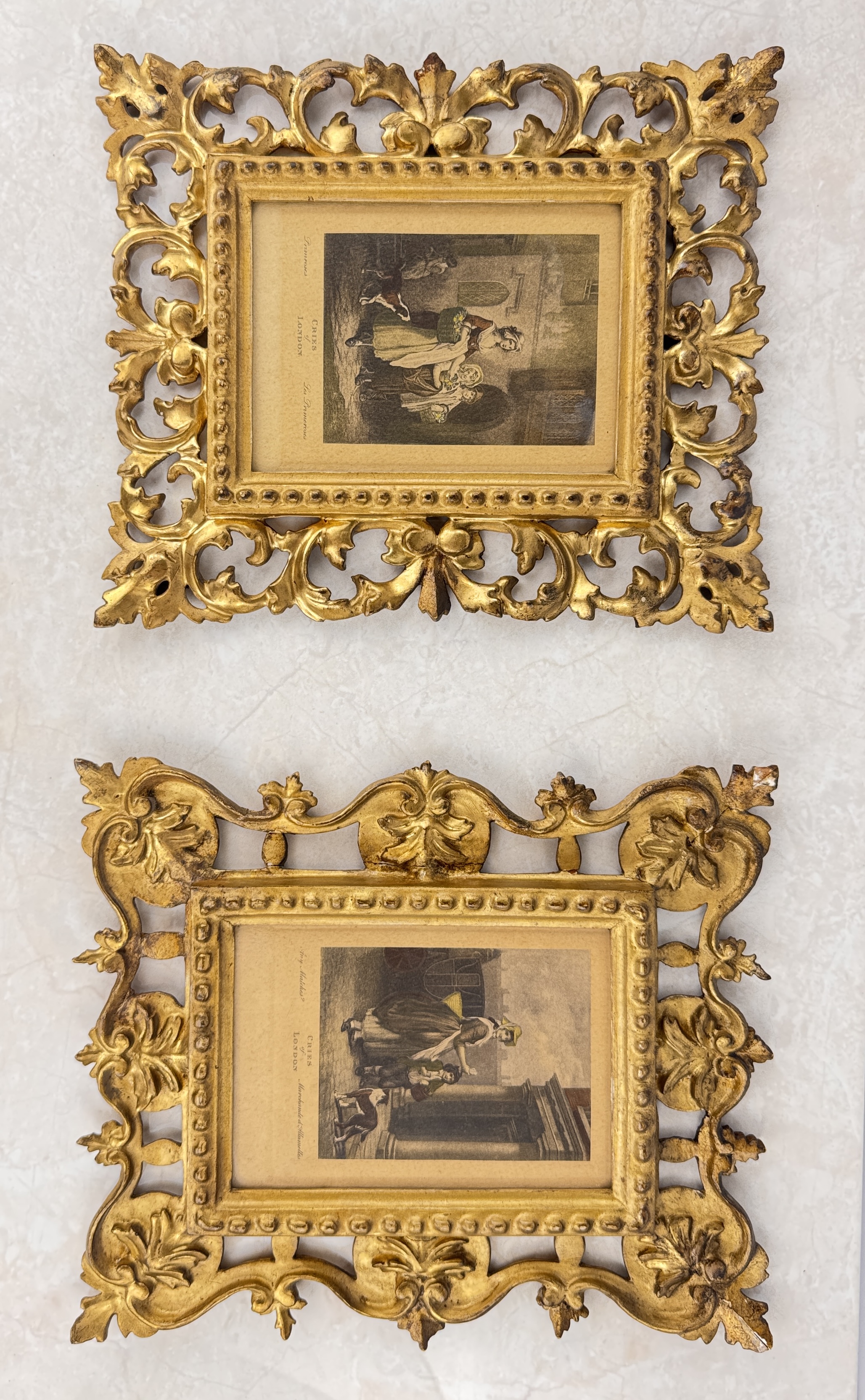 Lote 76- Pareja de marcos con estampas inglesas "Cries of London" 400/500 eur.